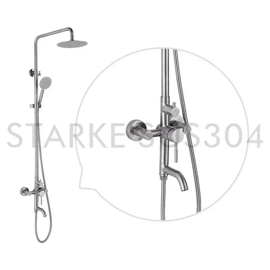 Sprchový stĺp, nehrdzavejúca oceľ 304, satén, LY003