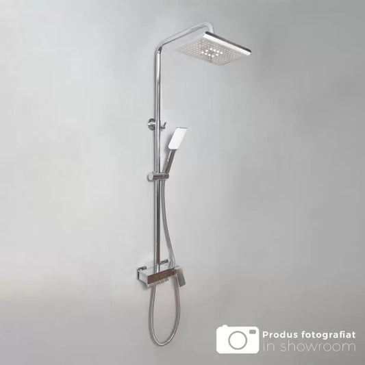 Stĺpec odobratý s para a upravujúcim klobúkom, sanitárna mosadz, chróm, 9920