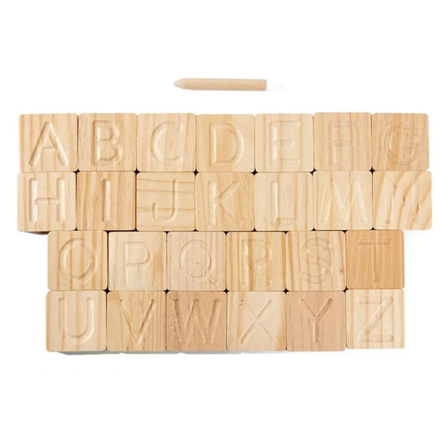 Kognitívna abeceda vo vzdelávaní, 30 kusov, drevo