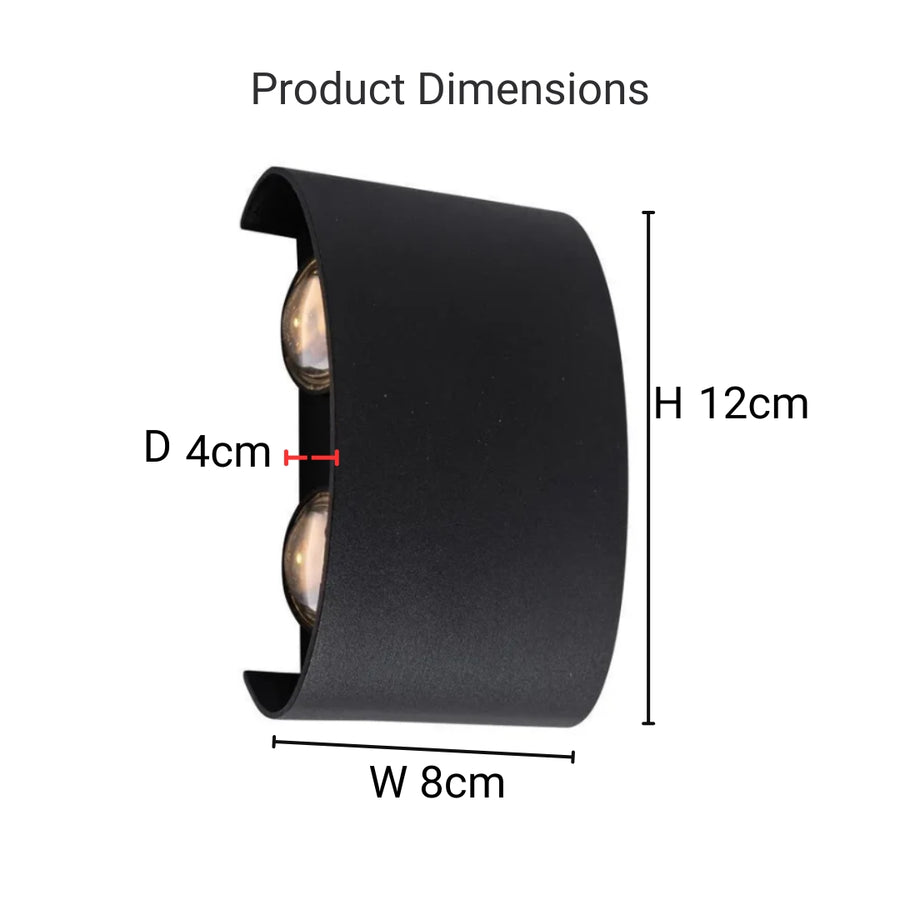 Fantázia aplikuje exteriér a interiér LED, 4 zdroje x 1w, IP65, kovové, čierne, 3000K