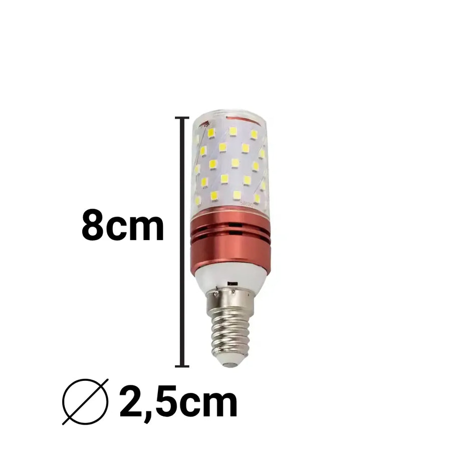 E14 LED žiarovka, 12W, ruža, teplé/neutrálne/studené svetlo, 3000K/4000K/6000K
