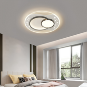 LED túžba s diaľkovým ovládaním velura Serpenta, 125W, 3 kruhy, studené/horúce/neutrálne svetlo, nestabilné, čierne