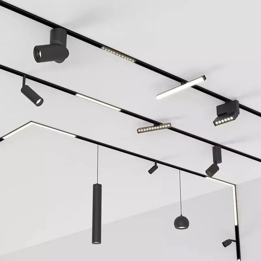 Magnetická LED mriežka, pevná, 6 W, neutrálne svetlo, zabudované, čierne