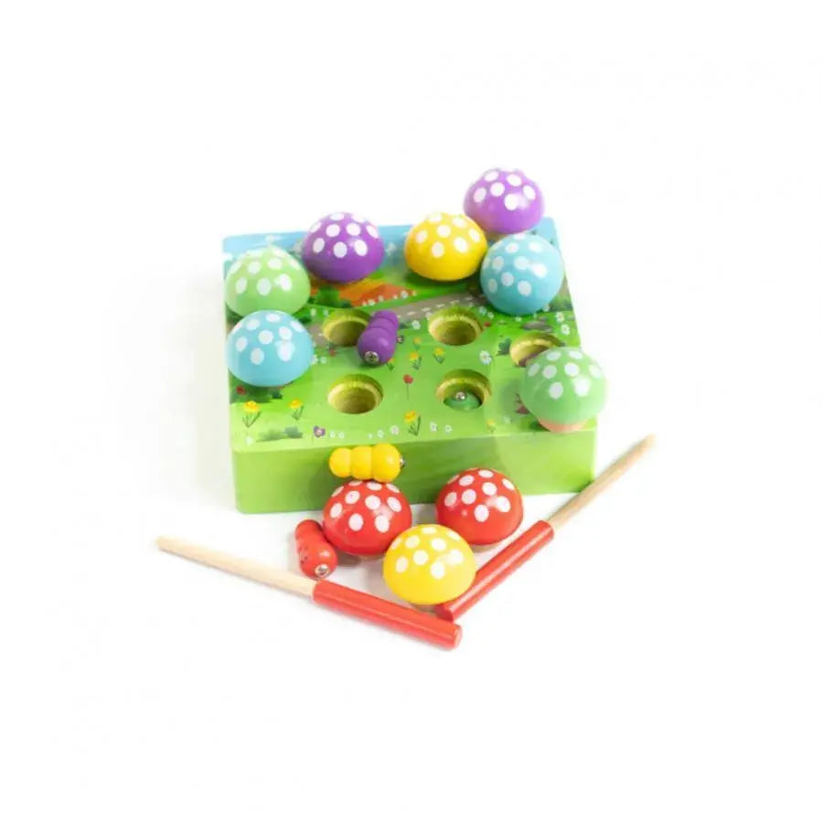 Drevená hra s loptičkami, viacfarebné, drevo