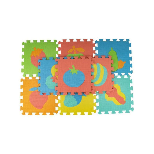 Interaktívny herný koberec s ovocím typu puzzle, 10 kusov, pena