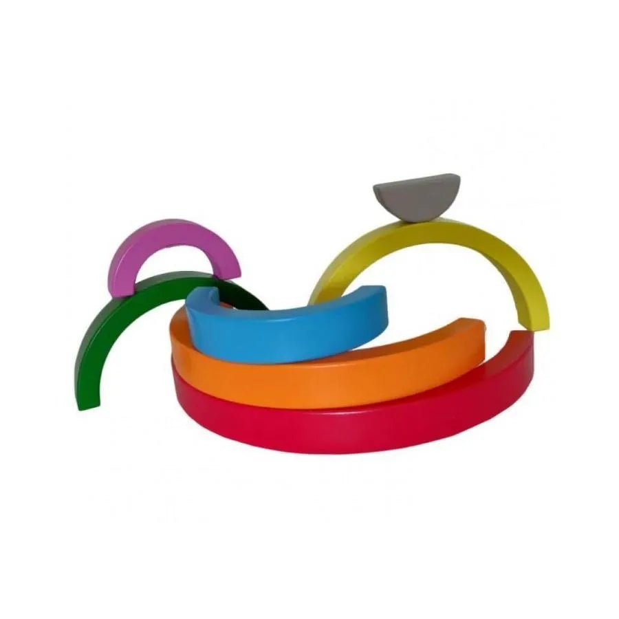 Hra dúhovej, viacfarebná, 7 kusov, drevo