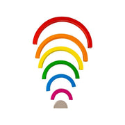 Hra dúhovej, viacfarebná, 7 kusov, drevo