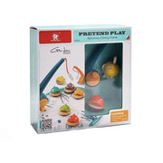 Hra s malými rybármi s viacfarebnými rybami, 9 kusmi, drevom a plastom