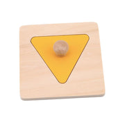 Hra typu viacfarebného panela s geometrickými tvarmi, 6 kusov, drevo