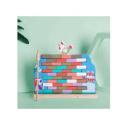 Hra 3D puzzle s domácimi, viacfarebnými drevenými zvieratami