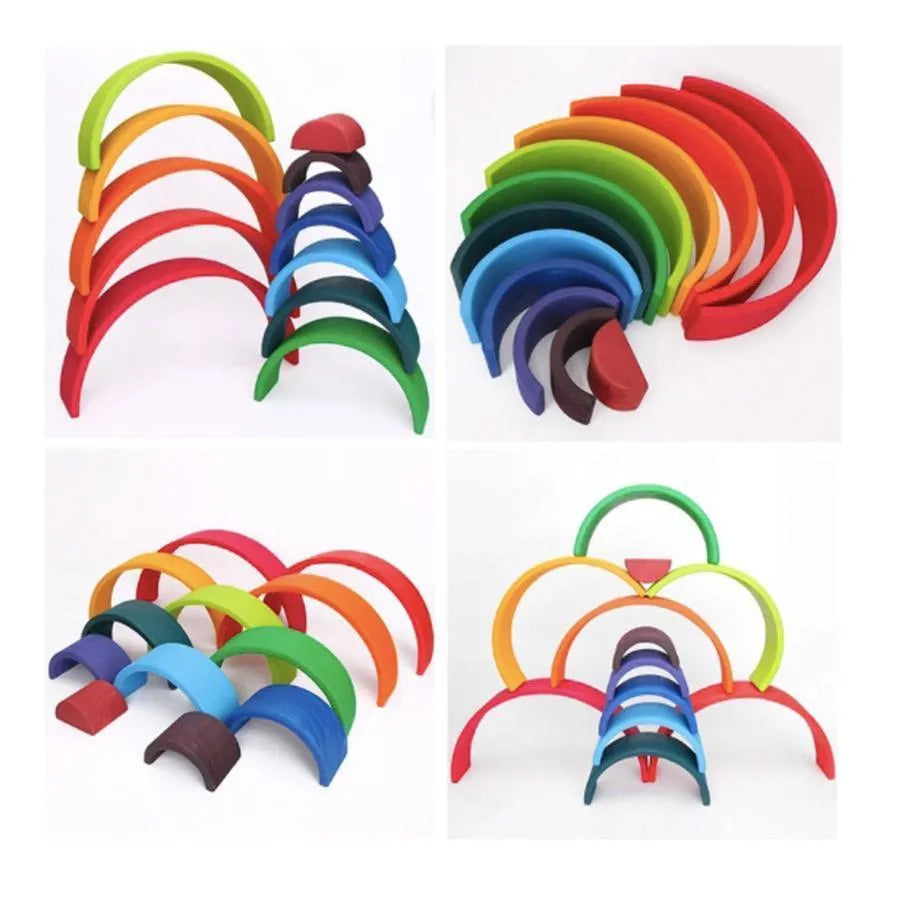 Puzzle Puzzle Game The Bright Rainbow, 6 kusov, viacfarebné, drevo