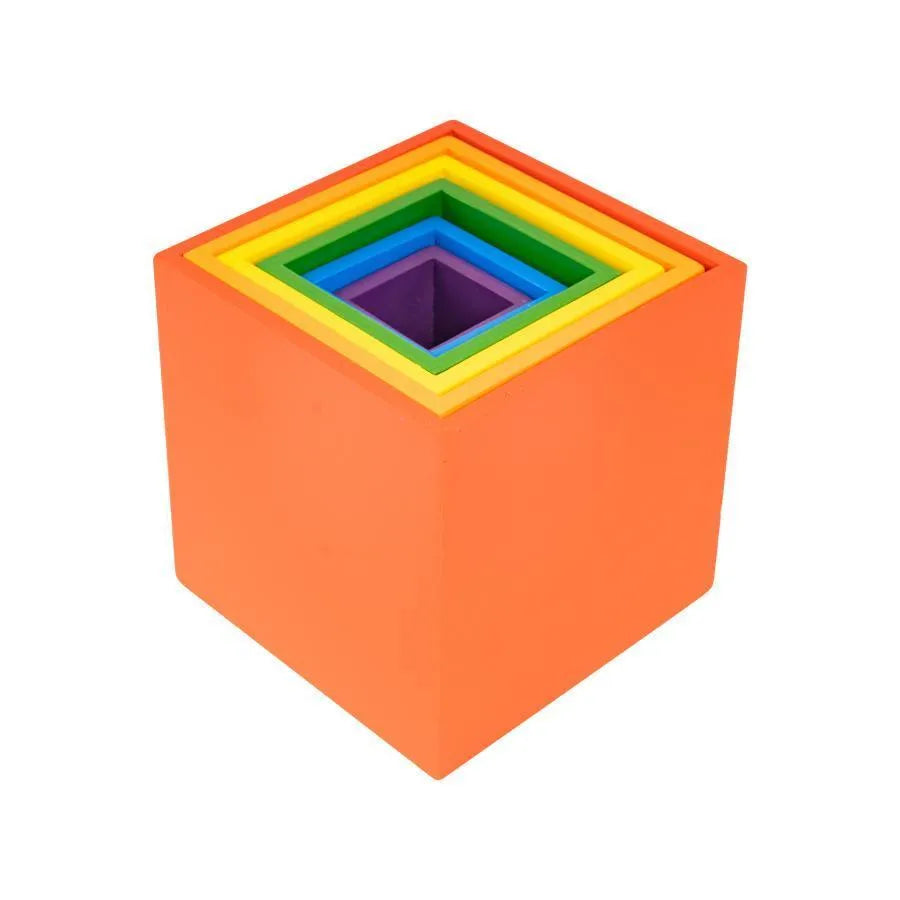 Hra puzzle Type The Square Rainbow, viacfarebné, 6 kusov, drevo