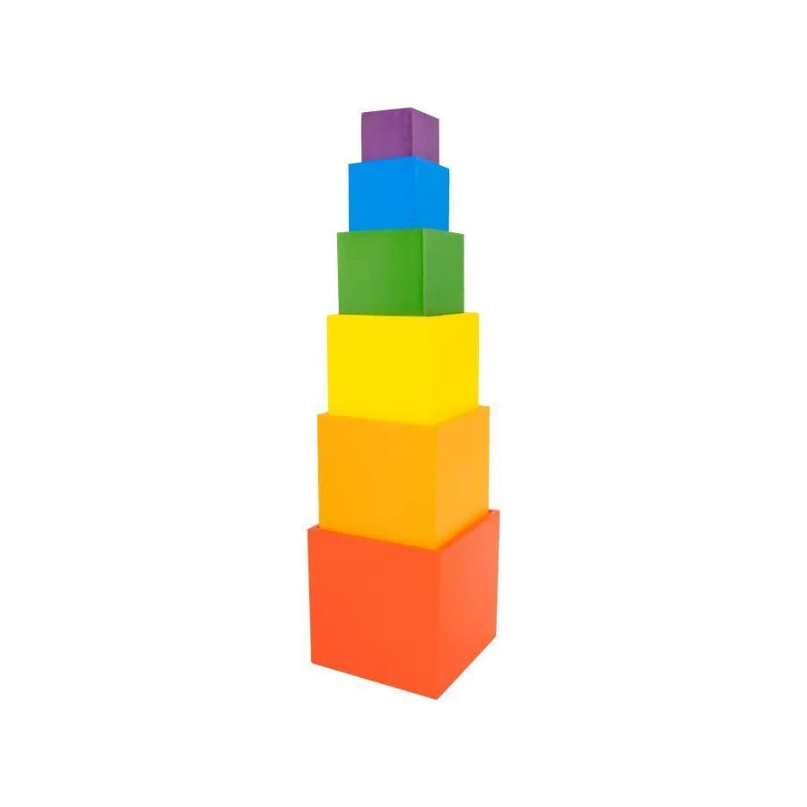 Hra puzzle Type The Square Rainbow, viacfarebné, 6 kusov, drevo