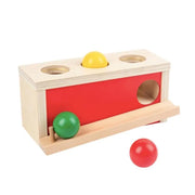 Typ hry trasy viacfarebných guľôčok, 4 kusy, drevo