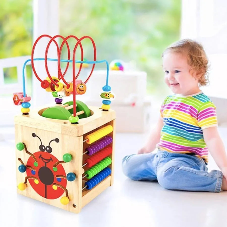 Multifunkčné vzdelávacie hračky Montessori, 2 kusy, drevo