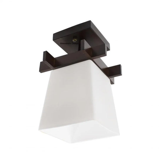 Luster Cala, 1 x E27, hnedý s bielou, drevom a sklom Klasické lustre Predvolený názov Alessandro Design