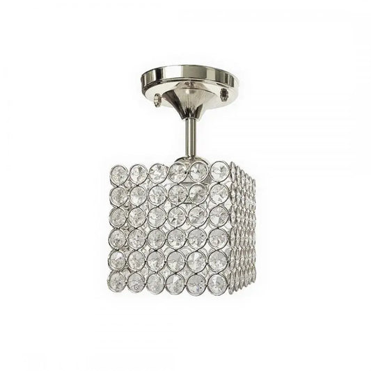 Luster Catrina, 1*E27, chróm, kov a kryštál