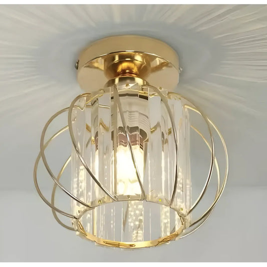 Luster Cora 1XE27, zlato, kov a krištáľ