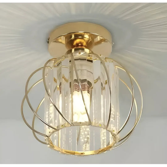 Monica Luster, 1XE27, Gold, D 16cm, Kovové a krištáľové klasické lustre Predvolený názov Alessandro Design