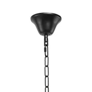 Luster Indiana, 8*E27, kov a lano, čierna