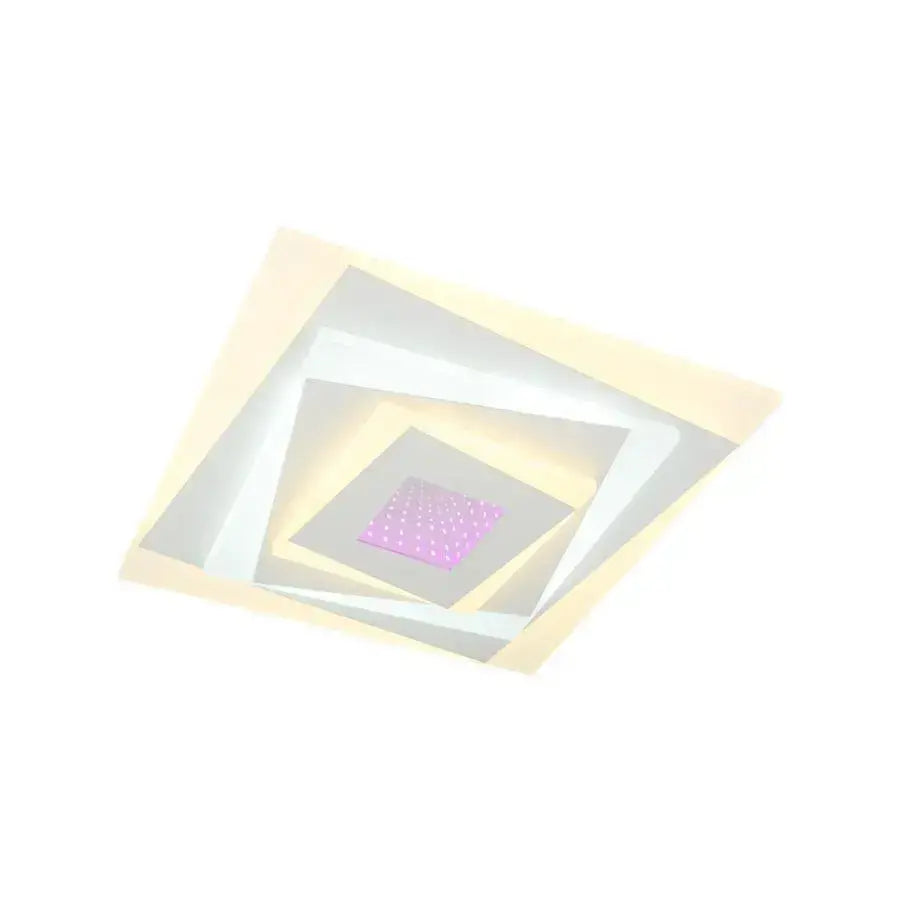 LED luster NIVARA RGB 3D 20W, studené/teplé/neutrálne svetlo, biela