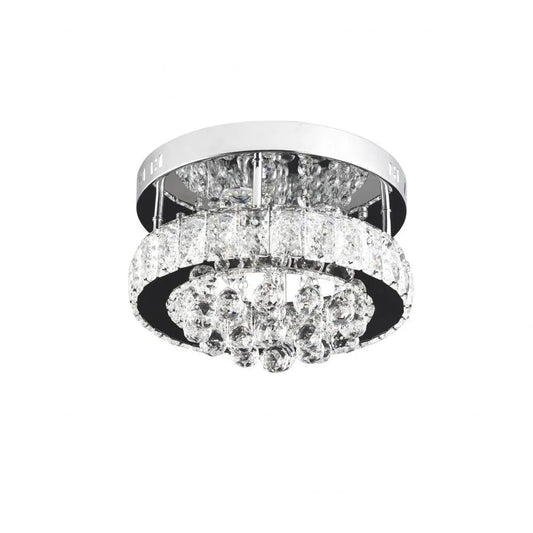 LED krištáľový luster ABEL 24W, priemer 47cm, studené/teplé/neutrálne svetlo, lesklý chróm