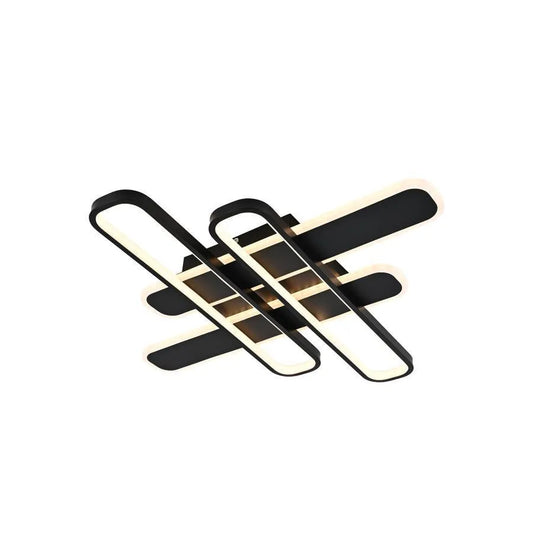 LED luster s diaľkovým ovládaním AFINA 120W, 4 Elements, Studené/Teplé/Neutrálne svetlo, Stmievateľné, Čierny