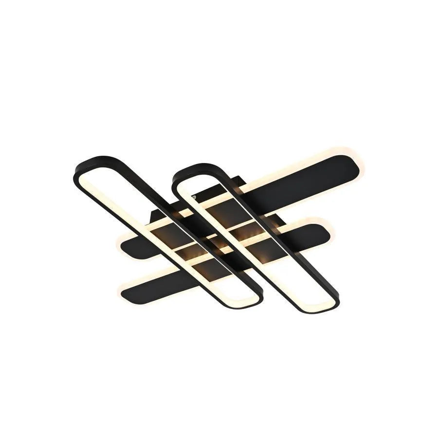 LED luster s diaľkovým ovládaním AFINA 120W, 4 Elements, Studené/Teplé/Neutrálne svetlo, Stmievateľné, Čierny