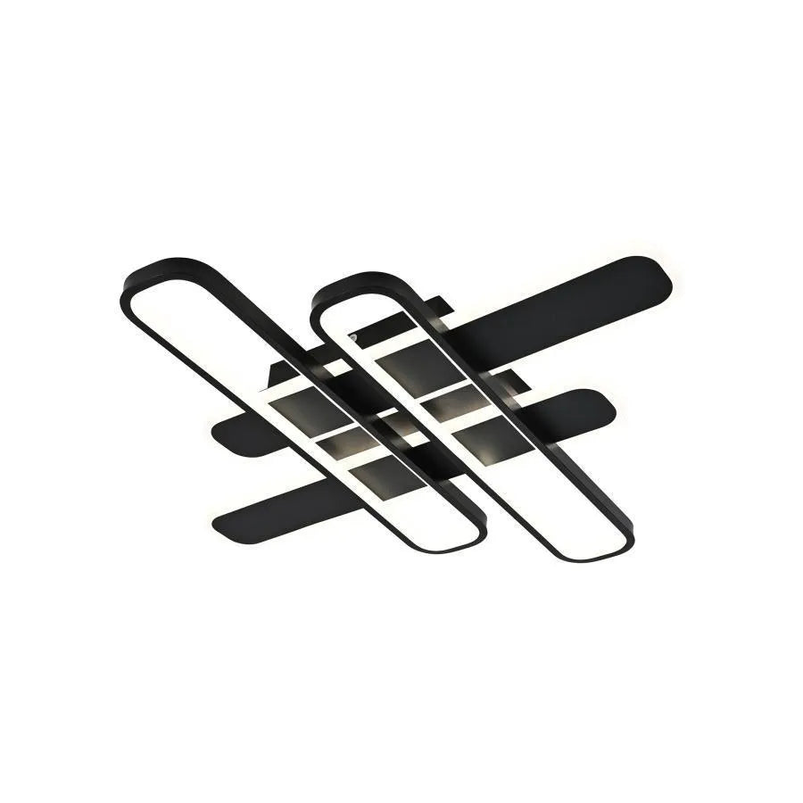 LED luster s diaľkovým ovládaním AFINA 120W, 4 Elements, Studené/Teplé/Neutrálne svetlo, Stmievateľné, Čierny