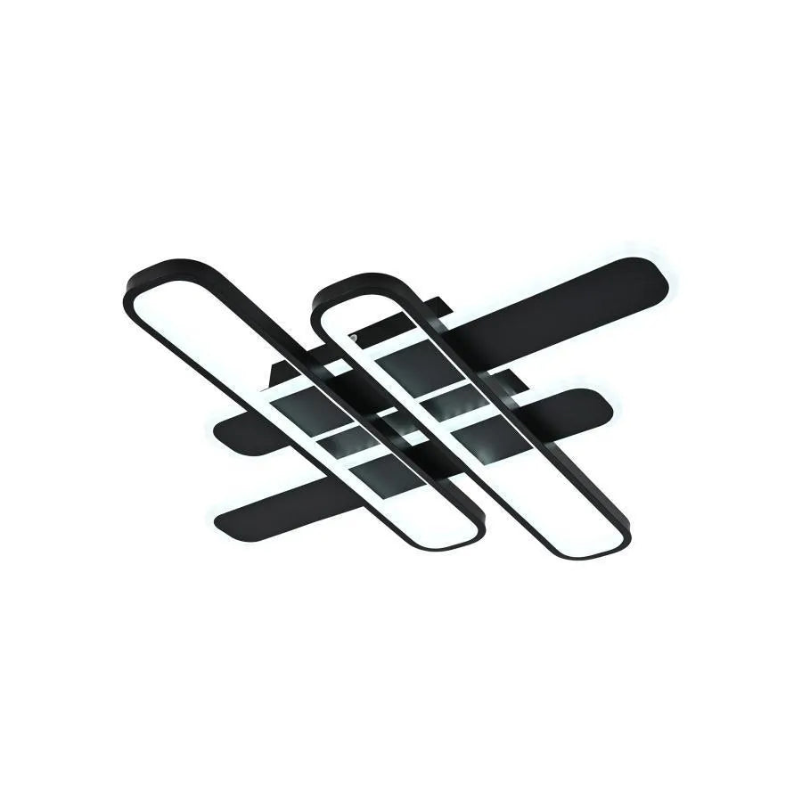 LED luster s diaľkovým ovládaním AFINA 120W, 4 Elements, Studené/Teplé/Neutrálne svetlo, Stmievateľné, Čierny