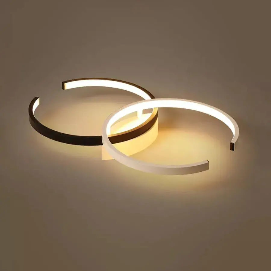 LED luster s diaľkovým ovládaním VECTOR SEMIARC 35W, 2 prvky, studené/teplé/neutrálne svetlo, stmievateľné, čiernobiele