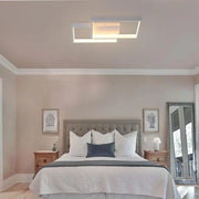 LED luster s diaľkovým ovládaním LANDYN 62W, 2 štvorce, studené/teplé/neutrálne svetlo, stmievateľné, biela