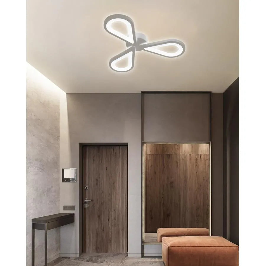 LED luster AURALIUS 18W, 3 okvetné lístky, neutrálne svetlo, 4000K, biely