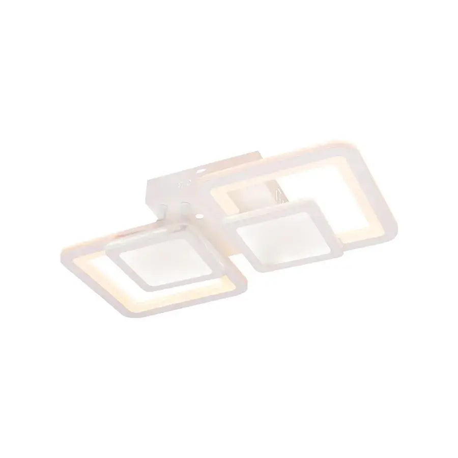 LED luster s diaľkovým ovládaním BALANS 44W, 2 štvorce, studené/teplé/neutrálne svetlo, stmievateľné, biela