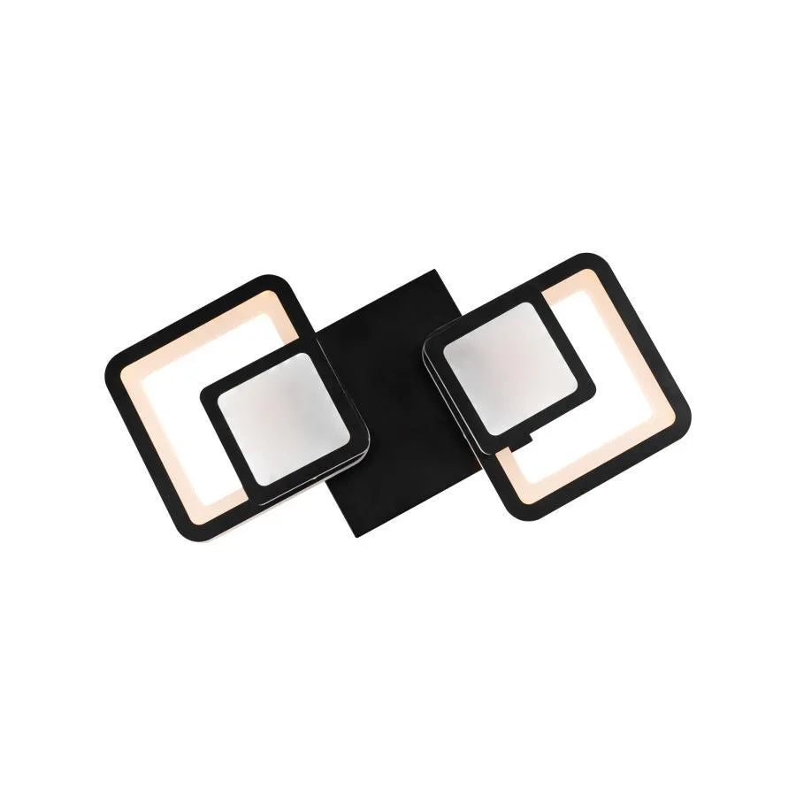 LED luster s diaľkovým ovládaním BALANS 44W, 2 štvorce, studené/teplé/neutrálne svetlo, stmievateľné, čierny