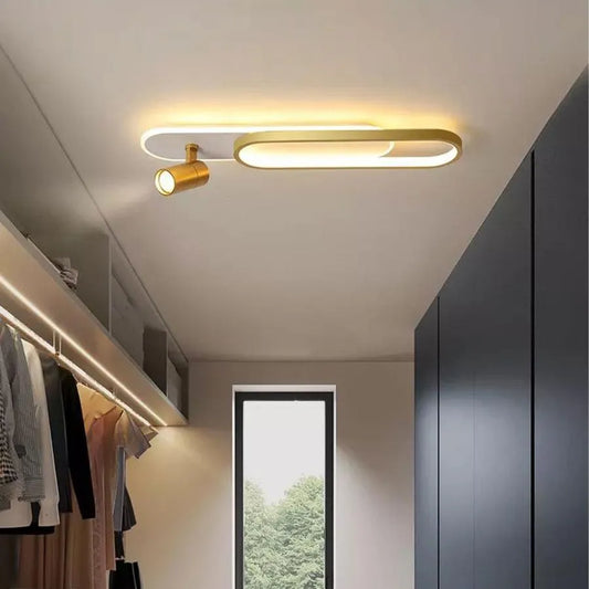 Camilla viedla luster, 24W, akrylová a kovová, biela a zlatá