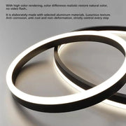 Závesný LED luster s diaľkovým ovládaním CASIANA 41W, 2 kruhy, studené/teplé/neutrálne svetlo, stmievateľné, čierny, výškovo nastaviteľný