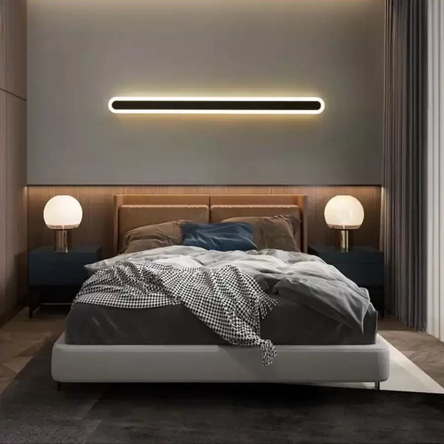 CASSIUS LED luster, 24W, lineárny, studené/teplé/neutrálne svetlo, čierny