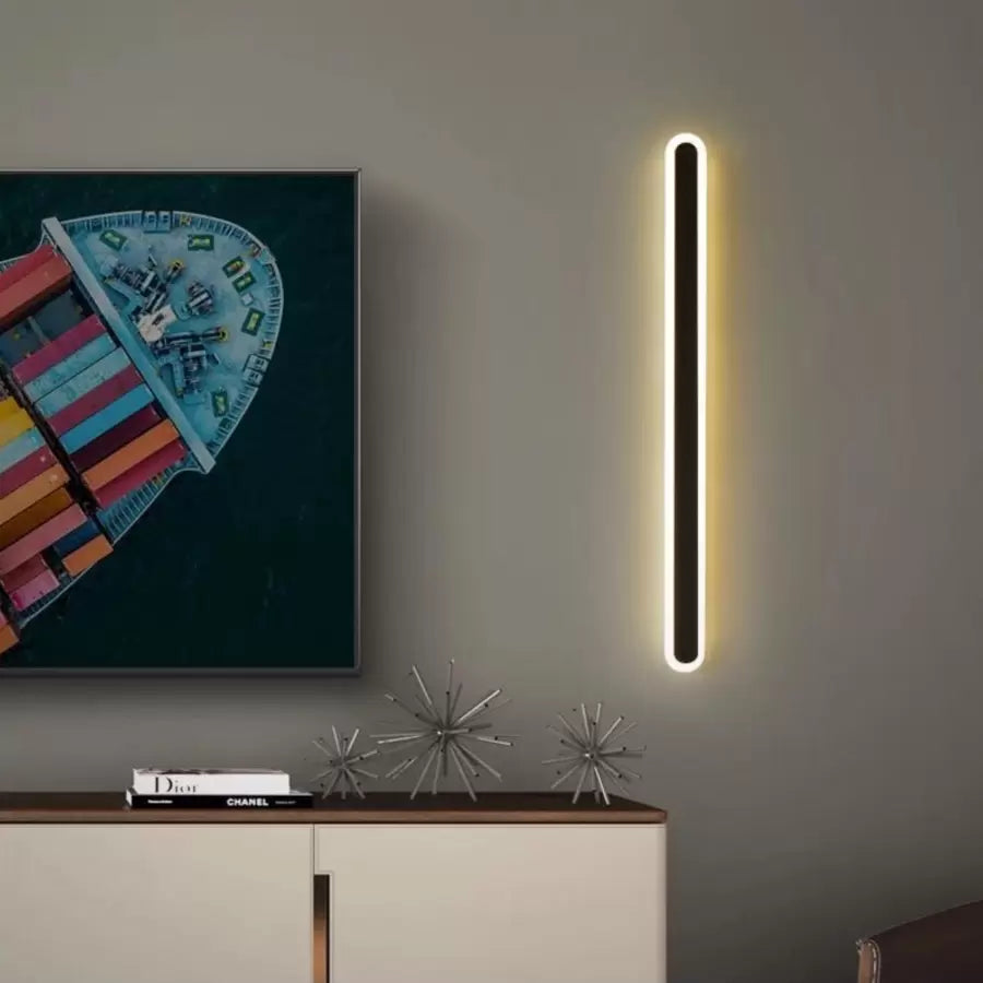 CASSIUS LED luster, 24W, lineárny, studené/teplé/neutrálne svetlo, čierny