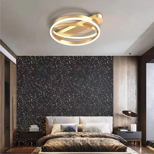 LED luster s diaľkovým ovládaním CERELIS 90W, studené/teplé/neutrálne svetlo, stmievateľné, lesklé zlato