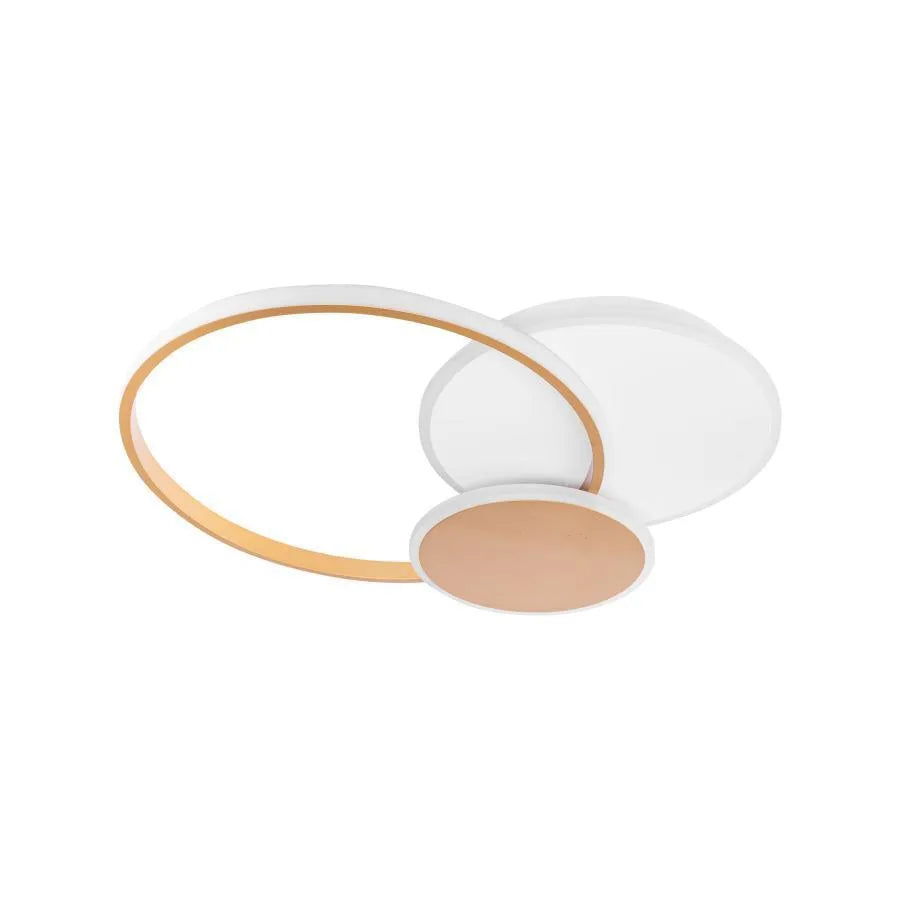 LED luster s diaľkovým ovládaním KILLIAN 71W, 3 kruhy, studené/teplé/neutrálne svetlo, stmievateľné, biele zlato