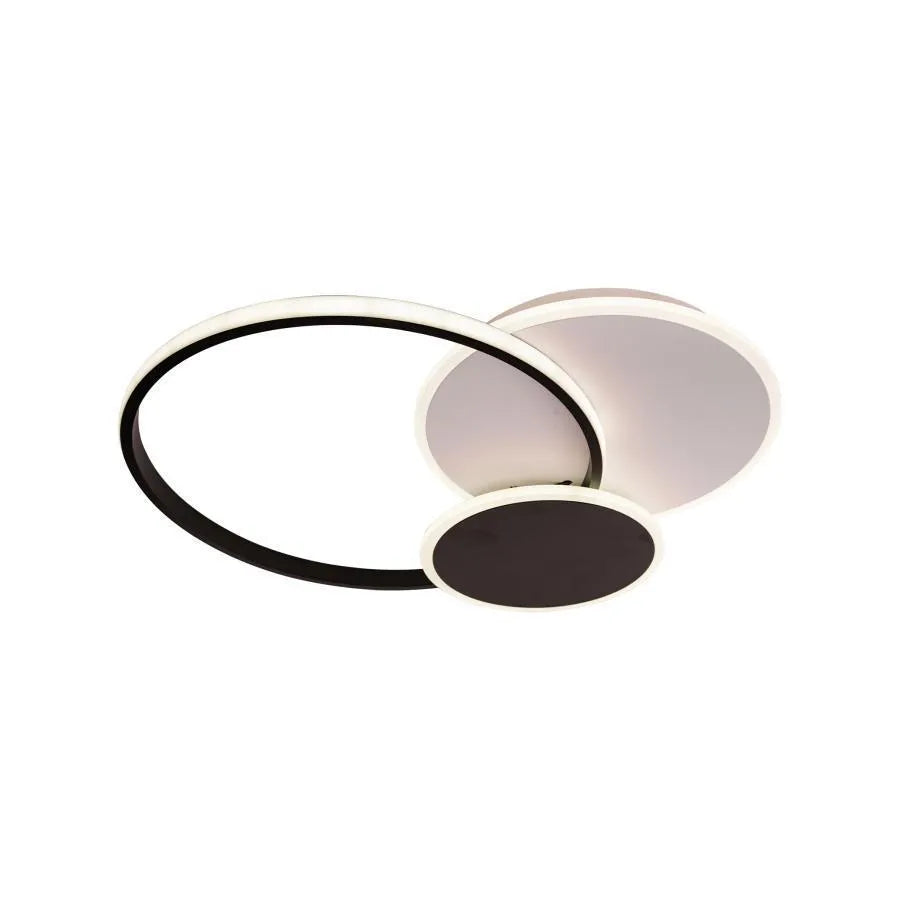 LED luster s diaľkovým ovládaním KILLIAN 71W, 3 kruhy, studené/teplé/neutrálne svetlo, stmievateľné, čierna biela