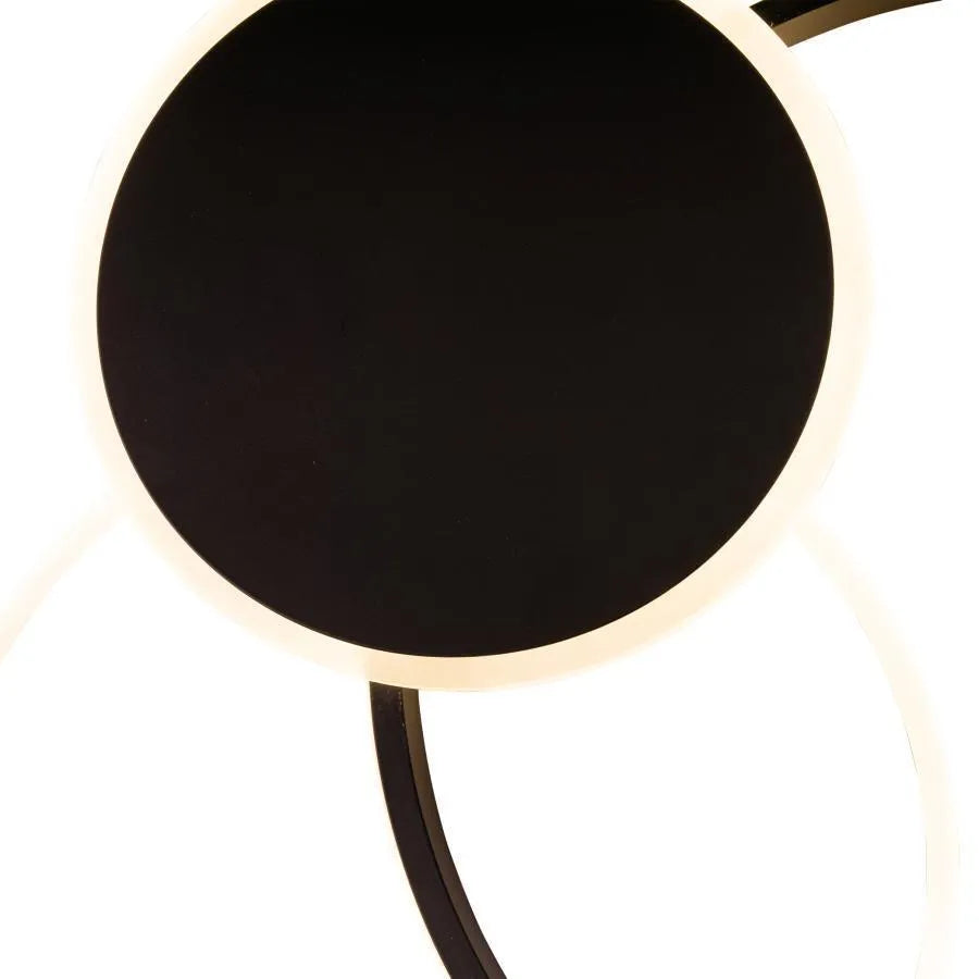 LED luster s diaľkovým ovládaním KILLIAN 71W, 3 kruhy, studené/teplé/neutrálne svetlo, stmievateľné, čierna biela