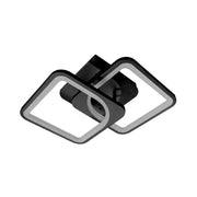 LED luster s diaľkovým ovládaním ZOE 39W, 2 štvorce, studené/teplé/neutrálne svetlo, stmievateľné, čierny