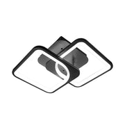 LED luster s diaľkovým ovládaním ZOE 39W, 2 štvorce, studené/teplé/neutrálne svetlo, stmievateľné, čierny