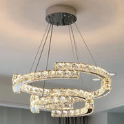 LED kryštál LULUS s 118 W Silver Latifah Diaľkovým ovládaním