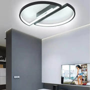 LED Vektorový arcus, SemiciSircles, 35W, kovové, vyhodené, studené/horúce/neutrálne svetlo, čierny, minimálny dizajn