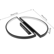 LED Vektorový arcus, SemiciSircles, 35W, kovové, vyhodené, studené/horúce/neutrálne svetlo, čierny, minimálny dizajn