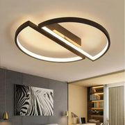 LED Vektorový arcus, SemiciSircles, 35W, kovové, vyhodené, studené/horúce/neutrálne svetlo, čierny, minimálny dizajn