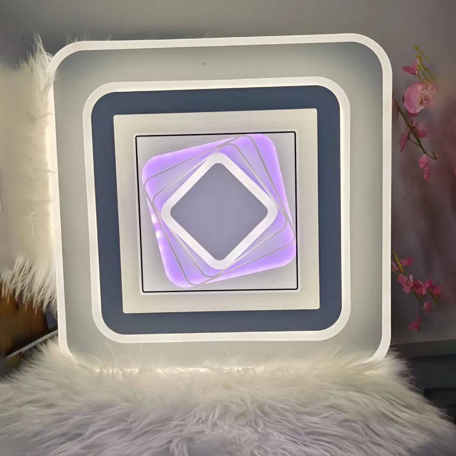 LED luster DOLIA, 70W, Priemer 49cm, Studené/Teplé/Neutrálne svetlo, Biely